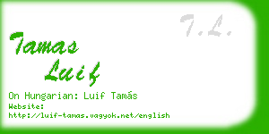 tamas luif business card